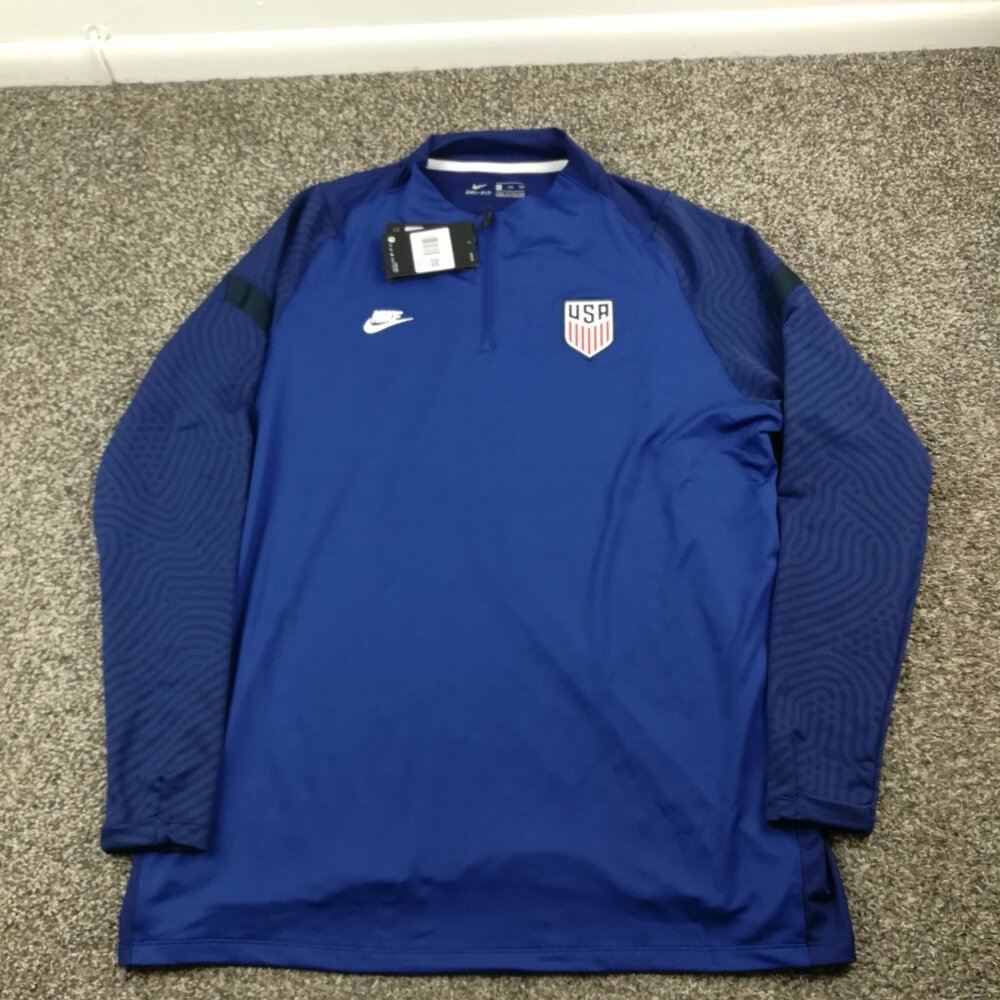 Nike Team USA Soccer VaporKnit Strike Drill Top Blue CD2198-455 Mens 2XL - Picture 2 of 12